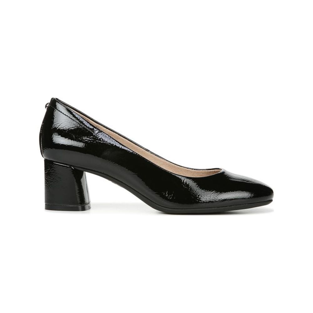 LIFE STRIDE VELOCITY Womens Black Crinkle Patent Josie Slip On Pumps 8 W